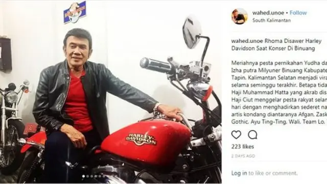 Rhoma Irama Disawer Harley Davidson