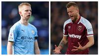 Di tengah serangan militer Rusia terhadap Ukraina, dua pesepak bola asal Ukraina yang tengah merantau di Eropa Andriy Yarmolenko dan Oleksandr Zinchenko mengutuk keras serangan tersebut. Setidaknya ada 6 pemain Ukraina yang kini merantau di klub top Eropa. (Kolase AFP)