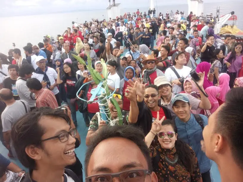 Sail Krakatau 30 April 2017 diikuti 1.500 peserta (Liputan6.com / Yandhi Deslatama)