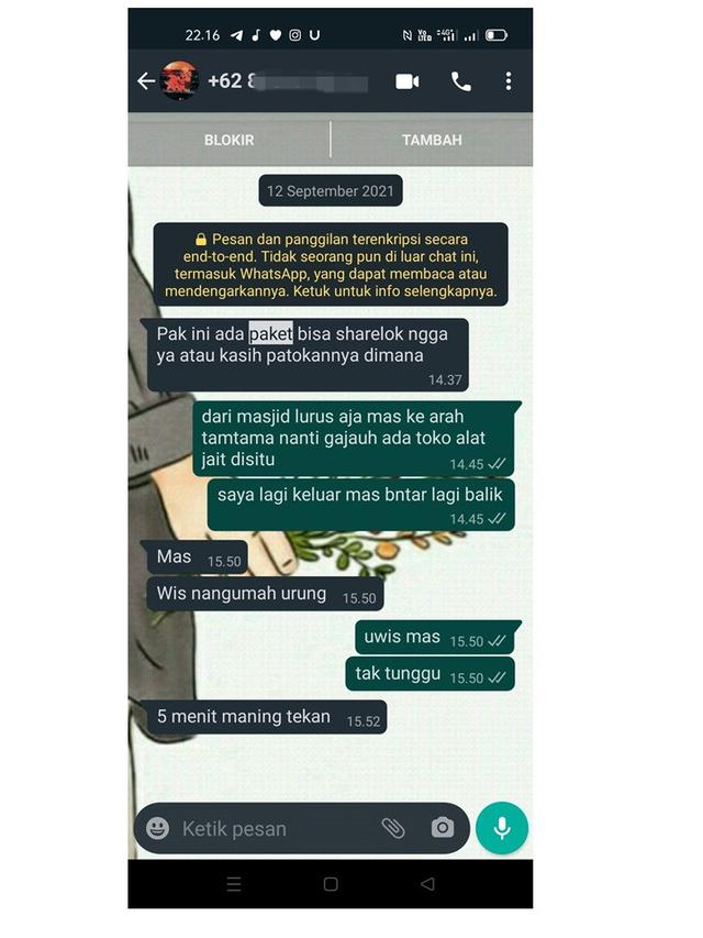 Simpan Nomor, 7 Chat Netizen dengan Kurir Paket Ini Bak Teman Sendiri