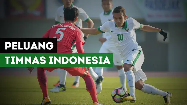 Peluang - peluang  emas Timnas Indonesia saat menghadapi Korea Selatan pada kualifikasi Piala Asia U-19, Sabtu (4/11/2017)