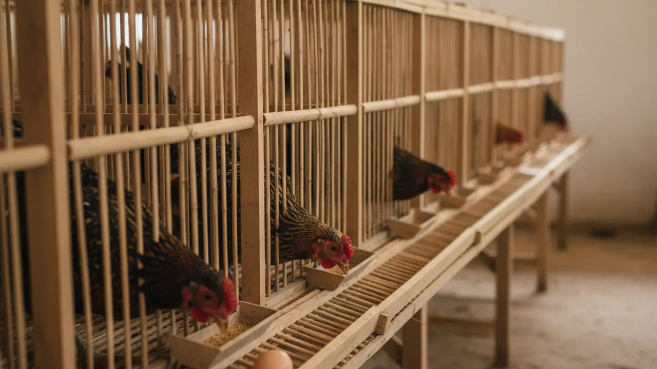 Desain Kandang Ayam Kampung Produktif. AI
