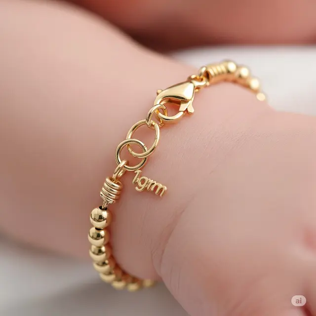 Model Gelang Emas Bayi 1 Gram Paling Awet. Foto: Gemini