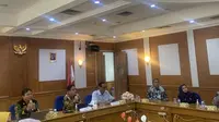 Konferensi pers Badan Standarisasi Nasional (BSN) di Kantor BSN, Jakarta pada Kamis (11/01/2024). (Tasha/Liputan6.com)