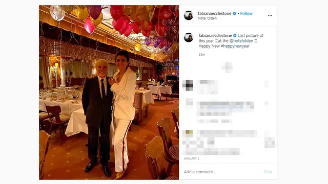 Bernie Ecclestone dan Fabiana Flosi