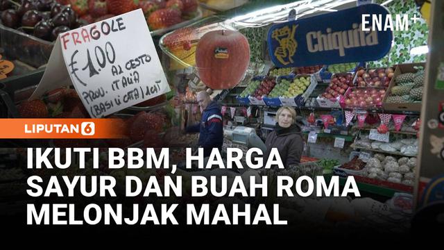 Harga pangan di Italia, khususnya buah dan sayur, mengalami lonjakan tajam di tengah dampak perang Iran. Kenaikan biaya bahan bakar dan distribusi membuat konsumen mengurangi pembelian, sementara sektor pertanian menghadapi tekanan biaya hingga 25 pe...