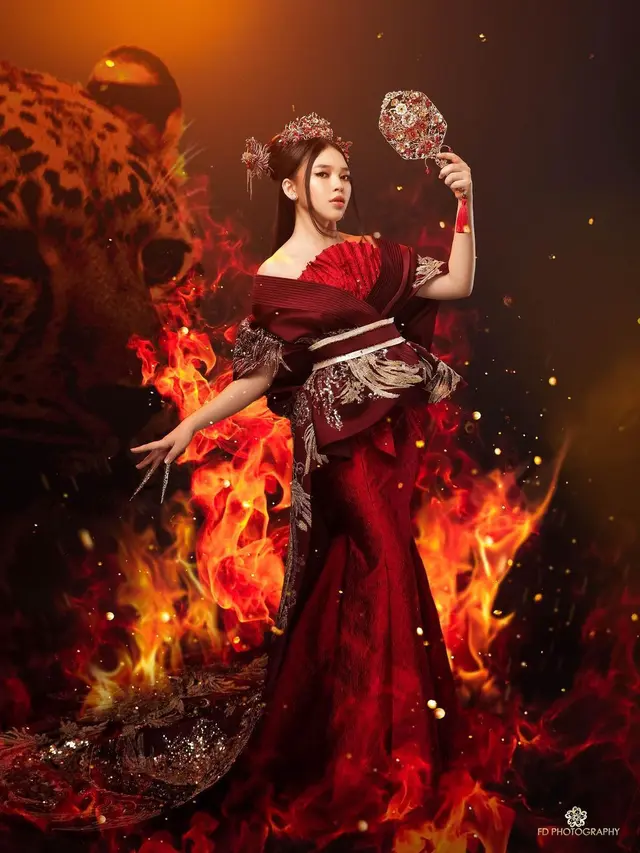 Pemotretan 6 Selebriti Wanita Bertema Imlek, Elegan dan Mewah