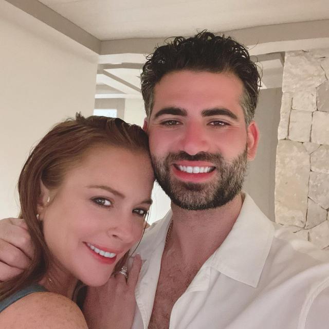 Lindsay Lohan dan Bader Shammas. (Instagram/ lindsaylohan)