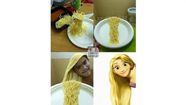 6 Cosplay Low Budget Pakai Mi Ini Bikin Tepuk Jidat