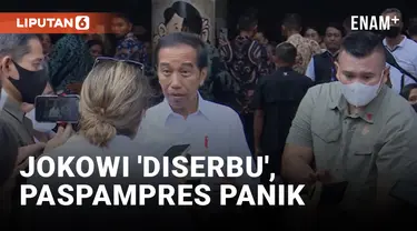 Paspampres Panik, Jokowi Diserbu Wartawan Asing