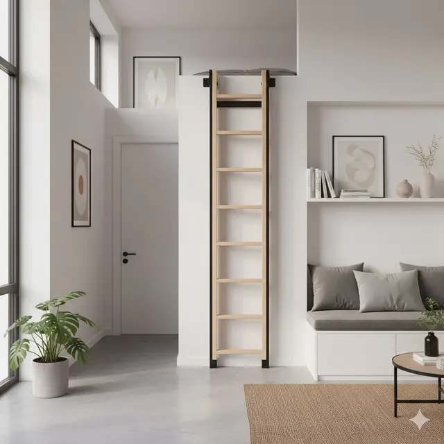 model tangga lipat mezzanine
