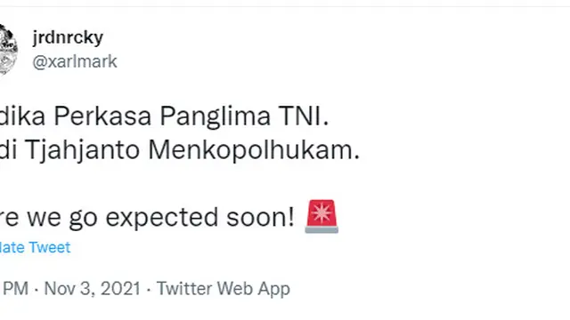 Jokowi Pilih Jenderal Andika Perkasa Jadi Calon Panglima TNI, Warganet: Pengalaman Beliau Banyak