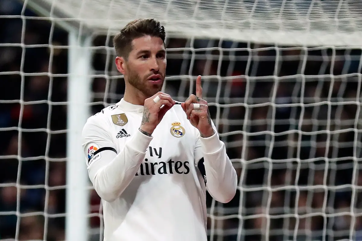 Sergio Ramos Cetak Gol ke-100