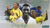 Ilustrasi - Pele, Ronaldo Luiz Nazario da Lima, Ronaldinho (Bola.com/Adreanus Titus)