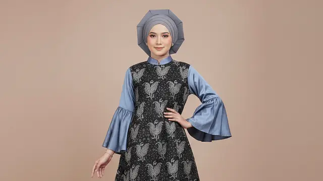 Model Gamis Sutra Kombinasi Batik Pilihan 2026. AI