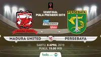 Live Streaming Semifinal Piala Presiden 2019 di Indosiar: Madura United Vs Persebaya