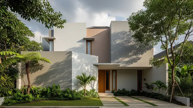 Inspirasi Fasad Rumah dengan Dinding Maju-Mundur agar Tidak Monoton/AI Generated