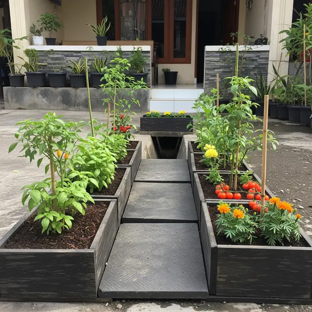 9 Kebun Mini di Atas Selokan yang Ditutup Rapi, Inovasi Ruang Hijau