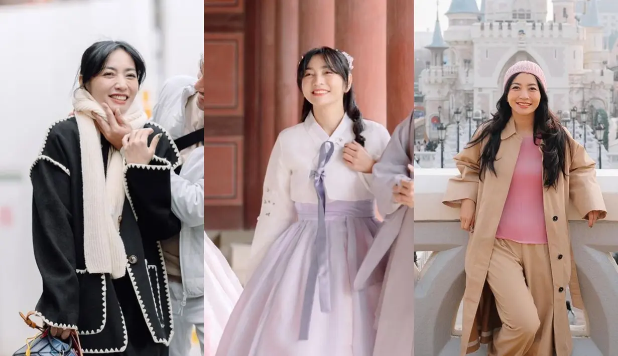 Hesti Purwadinata liburan ke Korea Selatan dengan gaya yang mencuri perhatian. Ia kenakan hanbok hingga outfit kasual bak Putri Korea, seperti apa gayanya? [@hestipurwadinata @las.picture]