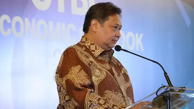Menteri Koordinator Bidang Perekonomian Airlangga Hartarto dalam acara CTBC Economic Outlook 2024 bertema ‘Optimism in the Midst of Uncertainty’ di Jakarta, Selasa (28/11/2023). (Dok Kemenko Perekonomian)