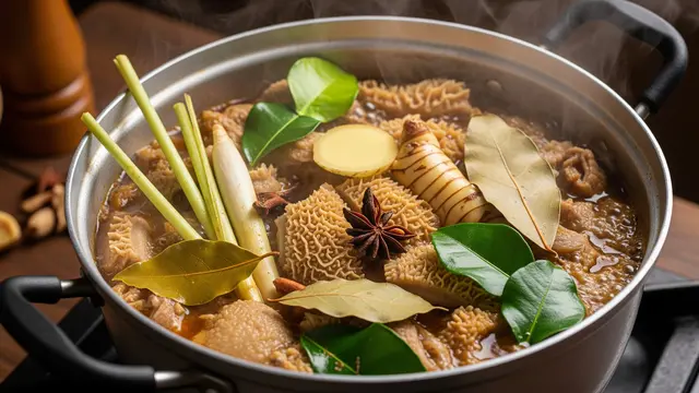 Perebusan Awal dengan Rempah Babat Kambing