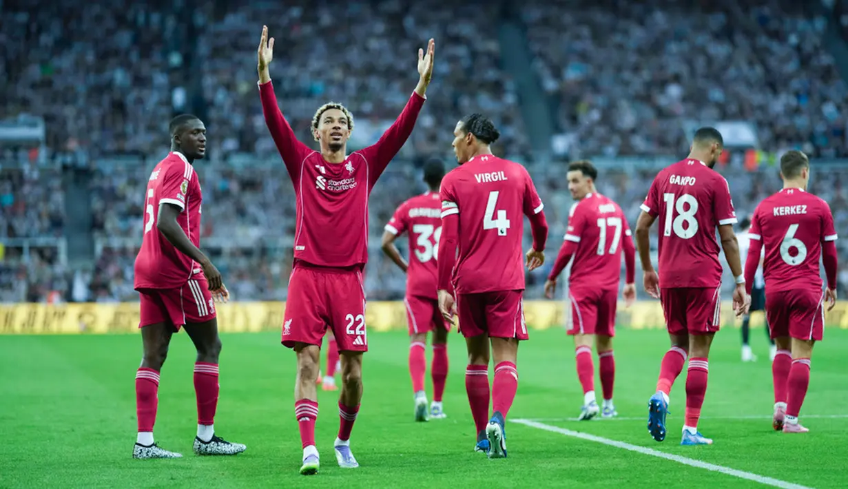 Hugo Ekitike sukses membuktikan diri sebagai pembelian yang tepat untuk The Reds. Ia selalu mencetak gol di dua laga awal bersama Liverpool. (AP Photo/Jon Super)