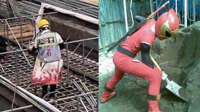 6 Kostum Kuli Bangunan saat Bekerja Ini Anti-Mainstream, Kocak - Vimarsana News