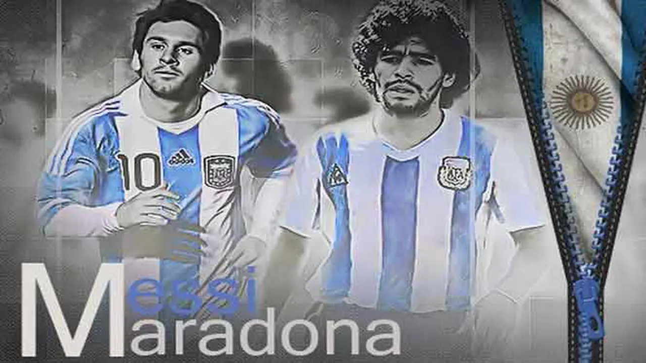 Video Cuplikan Adu skill "DNA" Lionel Messi Vs Diego Maradona