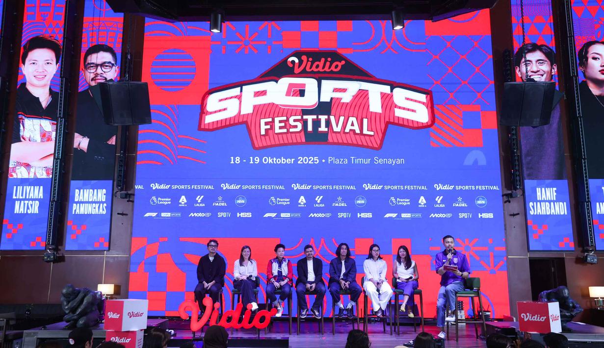 Platform Over The Top (OTT) yang jadi rumah berbagai tayangan olahraga nasional dan internasional, Vidio, bakal menggelar perhelatan bertajuk Vidio Sports Festival di Plaza Timur Senayan, Jakarta pada Sabtu (18/10) hingga Minggu (19/10/2025) mendatang. (Bola.com/M Iqbal Ichsan)