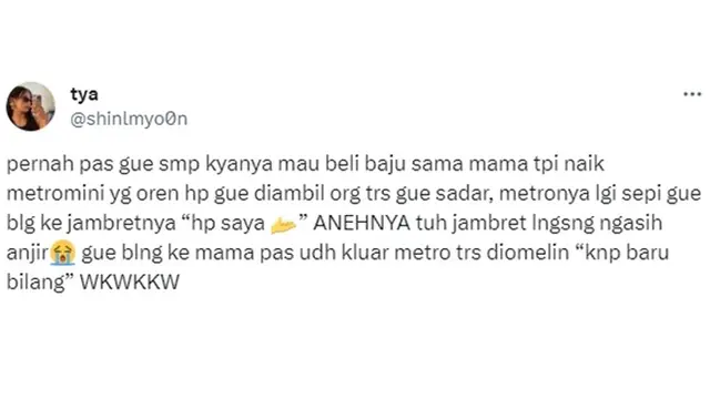 8 Curhatan Netizen saat Jadi Korban Copet Ini Bikin Geleng Kepala