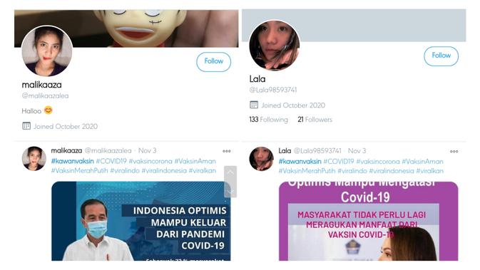 Kampanye Vaksin Melibatkan Akun Bot di Twitter