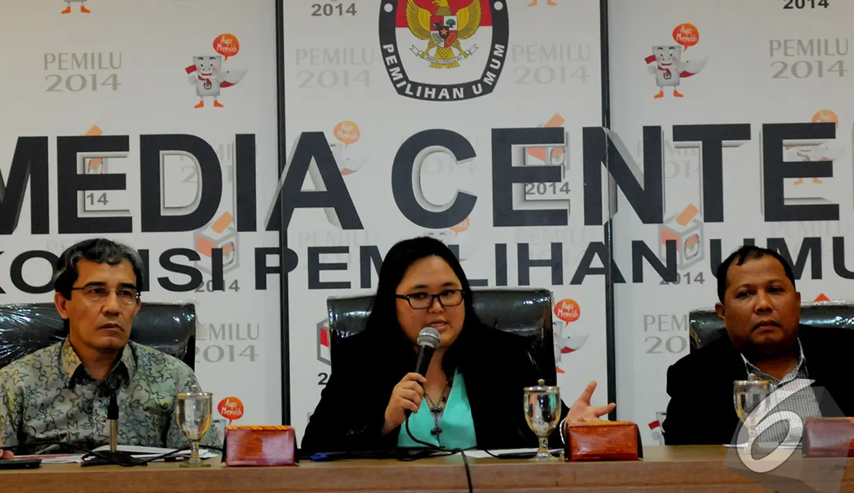 Komisi Pemilihan Umum menggelar konferensi pers terkait e-voting, Jakarta, Jumat (7/11/2014) (Liputan6.com/Faisal R Syam)