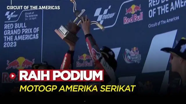 Berita Video, Alex Rins berhasli meraih podium di MotoGP Amerika Serikat 2023 pada Minggu (17/4/2023)