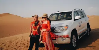 Keluarga Anang Hermansyah dan Ashanty di Dubai (Instagram/azriel_hermansyah)
