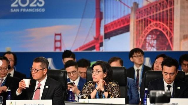 Menteri Keuangan (Menkeu) Sri Mulyani Indrawati menghadiri pertemuan Menteri Keuangan APEC (APEC Finance Ministers and Deputy’s Meeting – FMM) di San Francisco, California, Amerika Serikat (AS). (Dok Kemenkeu)