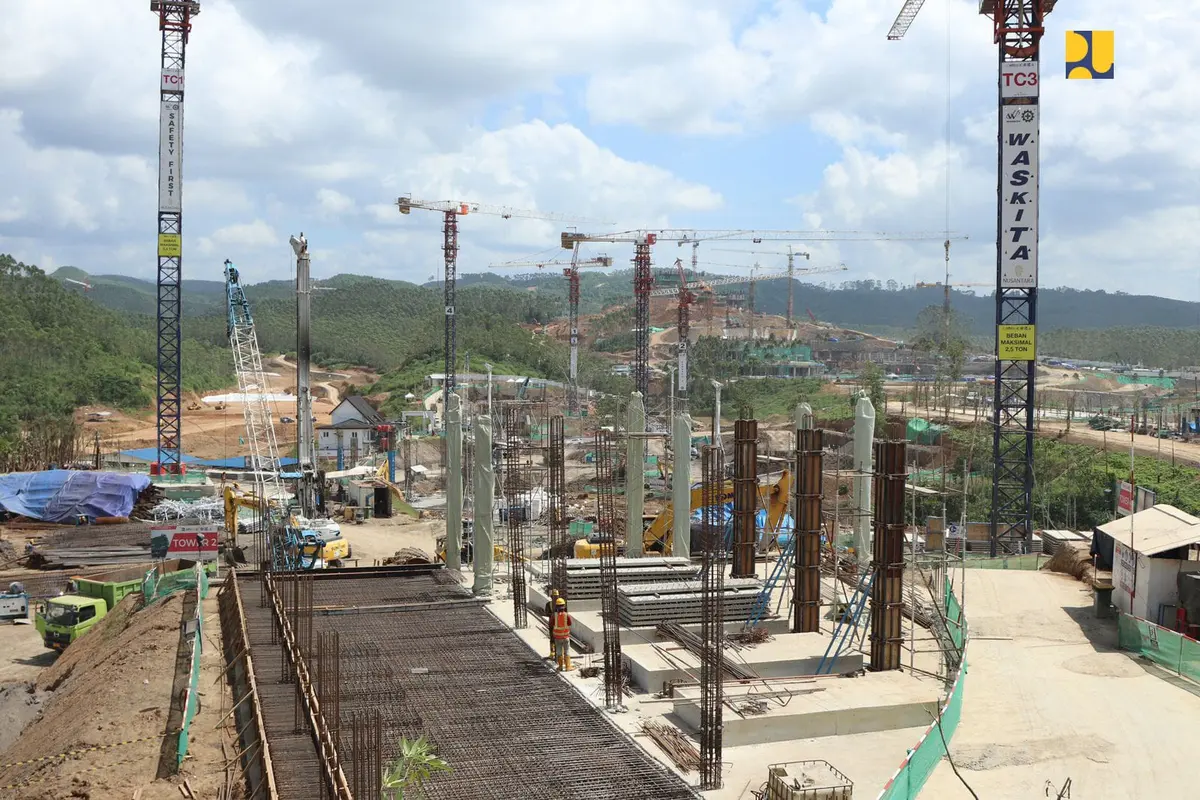 Pembangunan infrastruktur dasar Ibu Kota Negara atau IKN Nusantara tahap I telah mencapai 36 persen. Seluruh kegiatan masih terjaga dari sisi jadwal pelaksanaan (on schedule). (Dok Kementerian PUPR)