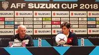 Phil Younghusband dan Sven-Goran Eriksson dalam konferensi pers di Hotel Sultan, Jakarta, Sabtu (24/11/2018). (Bola.com/Zulfirdaus Harahap)