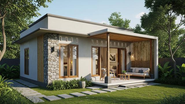 7 Model Rumah Mungil Tapi Mewah dengan Atap Datar 2025 yang Nyaman