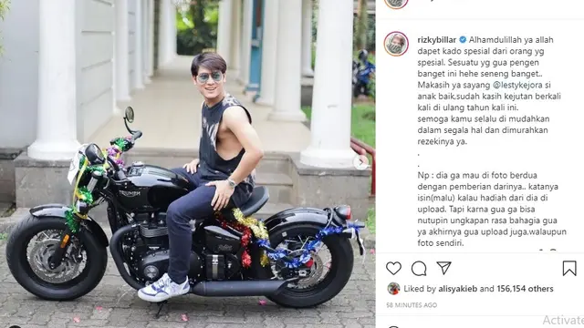 Rizky Billar (Foto: Instagram/@rizkybillar)