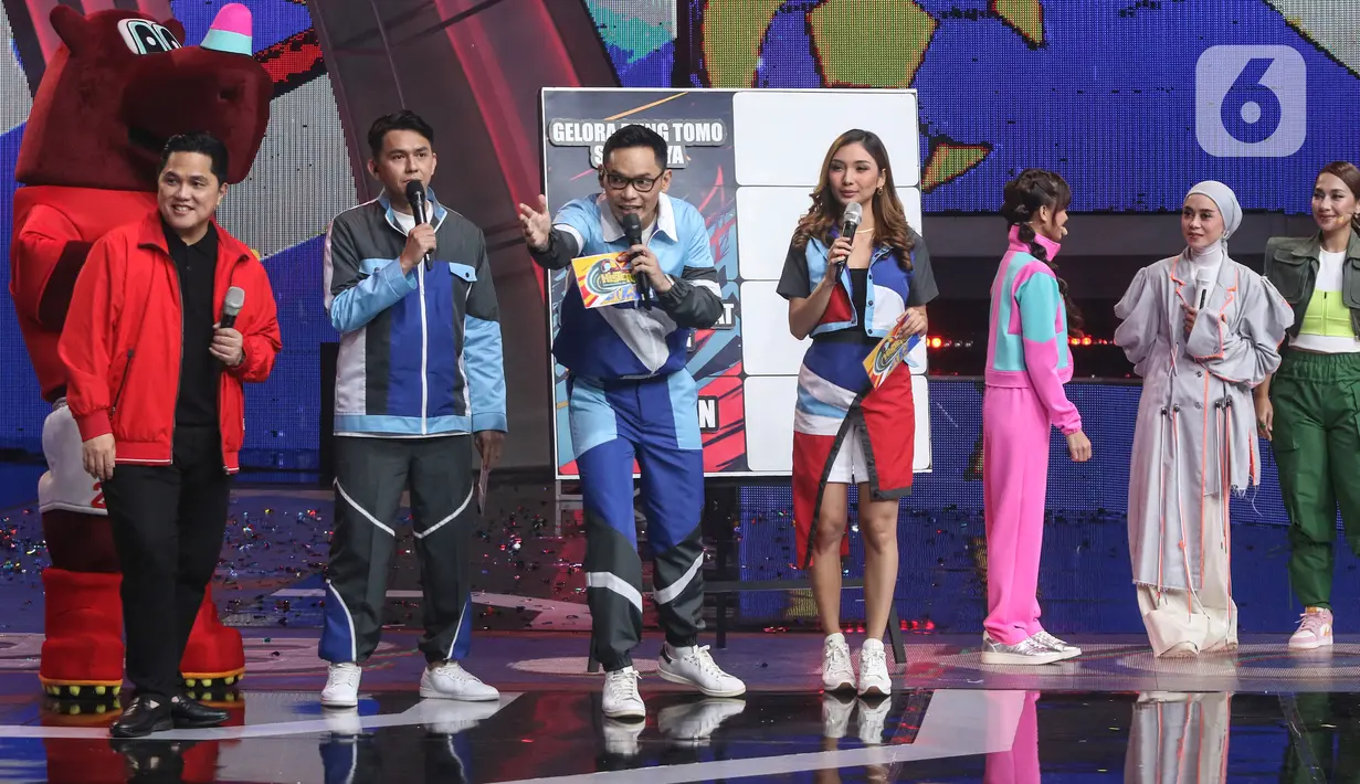 Konser Histeria Pesta Bola Dunia 2023 dimeriahkan oleh sederet bintang tamu top Tanah Air, seperti Dewa 19, Virzha, hingga Lesti Kejora. (Liputan6.com/Angga Yuniar)