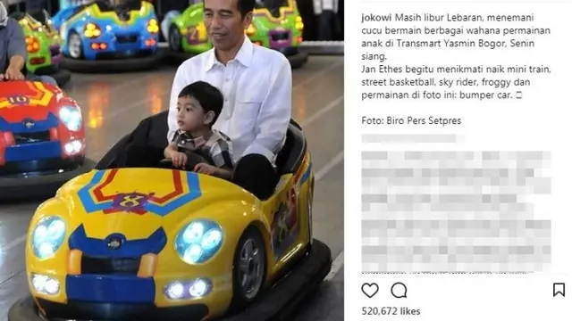 Presiden Jokowi dan Jan Ethes © instagram.com/Jokowi
