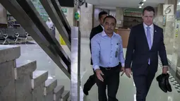 Chief Minister of the Northern Territory Australia Michael Gunner saat mengunjungi Masjid Istiqlal di Jakarta, Senin (29/5). Kepala pemerintahan di wilayah utara Australia itu mengaku mengagumi keindahan Masjid Istiqlal. (Liputan6.com/Faizal Fanani)
