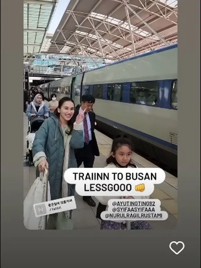 Ayu Ting Ting liburan ke Korea bareng Bilqis (FOTO: instagram ayutingting92)