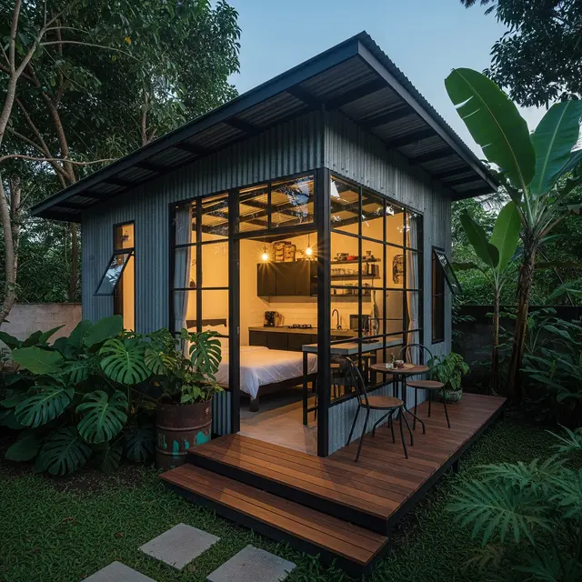 9 Desain Rumah ala Paviliun 1 Kamar dengan Dapur, Solusi Hunian Estetis