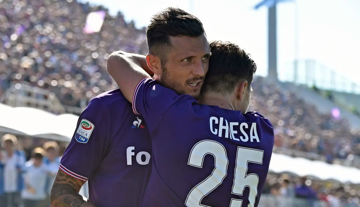 6. Cyril Thereau (Fiorentina) - 5 Gol (2 Penalti). (AP/Maurizio Degl'Innocenti)