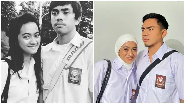 Potret Ayudia Bing Slamet dan Ditto Pakai Seragam SMA, Remake Foto Zaman Sekolah