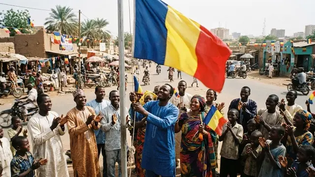 Bendera Negara Chad (AI Generated)