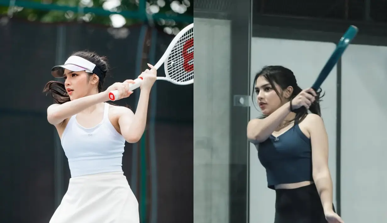 Davina Karamoy geluti olahraga tennis yang juga banyak diminati di kalangan selebriti [@davinaakaramoy]