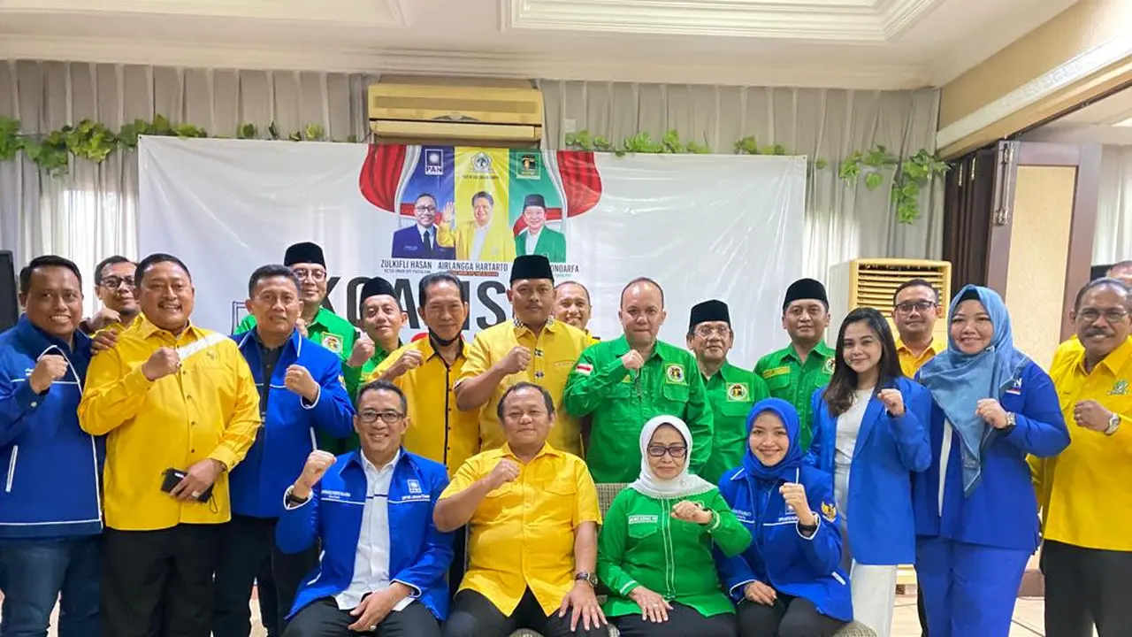 Pertemuan 3 parpol KIB di Jatim. (Dian Kurniawan/Liputan6.com)
