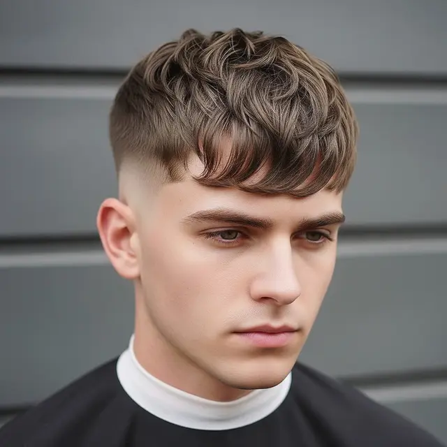 Model rambut pria pendek bergelombang (Image by Gemini AI)
